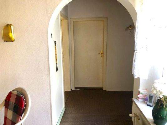 Zugang zu den Wohn und Schlafräumen