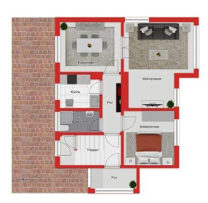 Grundrissskizze Erdgeschoss