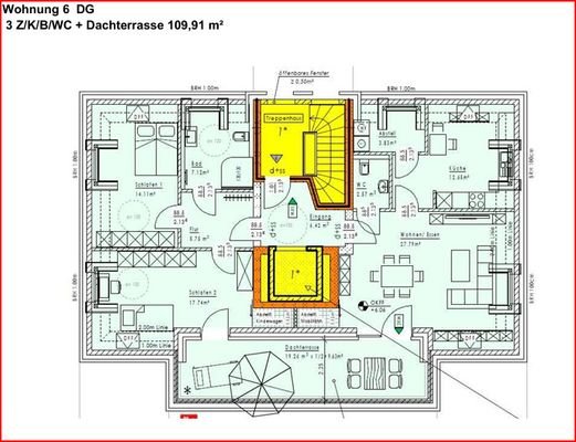 GR, Wohnung 6, DG mit Terrasse