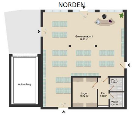 Grundriss Gewerbeeinheit