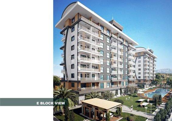 Sea and Pool View Stylish Flats in Alanya Payallar