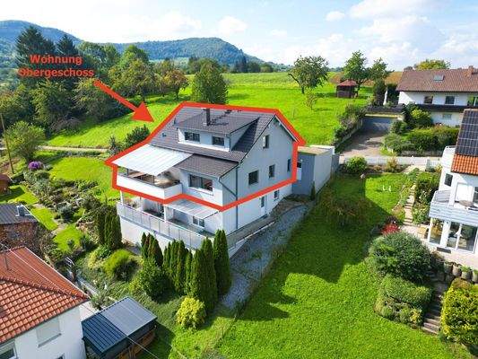 Luftbild mit markierter Wohnung