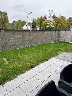 Terrasse mit Gartenblick