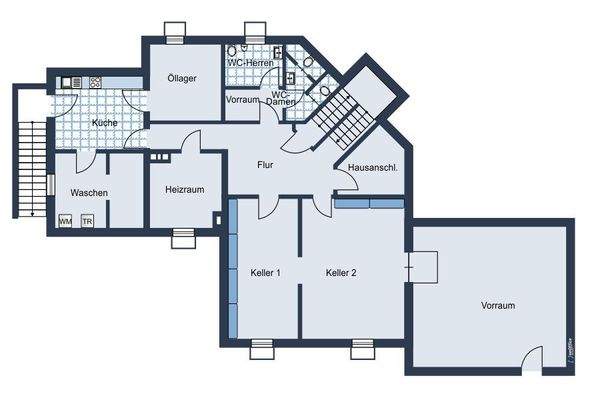 Grundriss Kellergeschoss Weinbergstr.