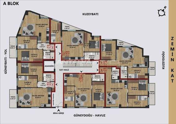 Apartments Near the Sea and Amenities in Antalya Muratpasa