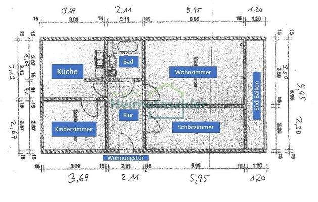 Grundriss mit Maßketten