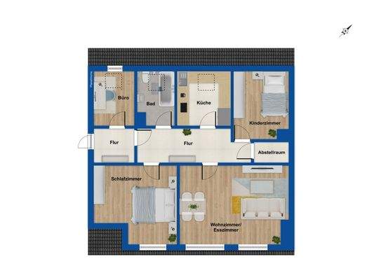 Grundriss Dachgeschoss rechts