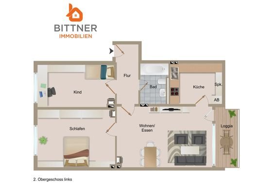 Grundriss 1 OG rechts, 72 m²