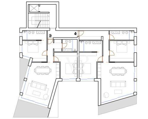 Edificio C - pianta piano primo