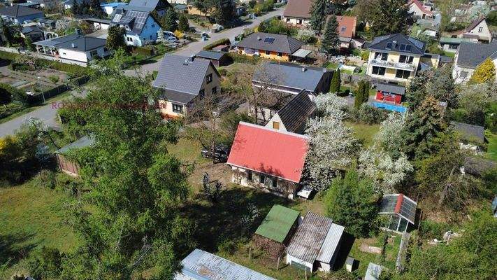 Grundstück in Fredersdorf-Vogelsdorf zu verkaufen_Luftbild hinten