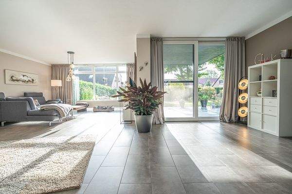 Schwellenlos ist der Übergang zu Terrasse