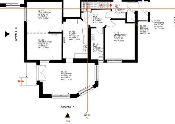 Grundriss Wohnung Erdgeschoss