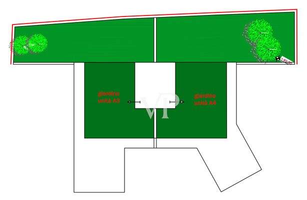 Edificio A - pianta del tetto