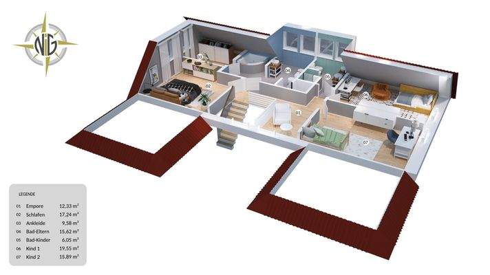 Grundriss Dachgeschoss 