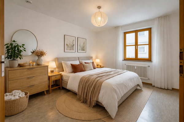 Schlafzimmer - KI generierter Einrichtungsvorschlag