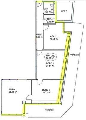 Grundriss Büro L150