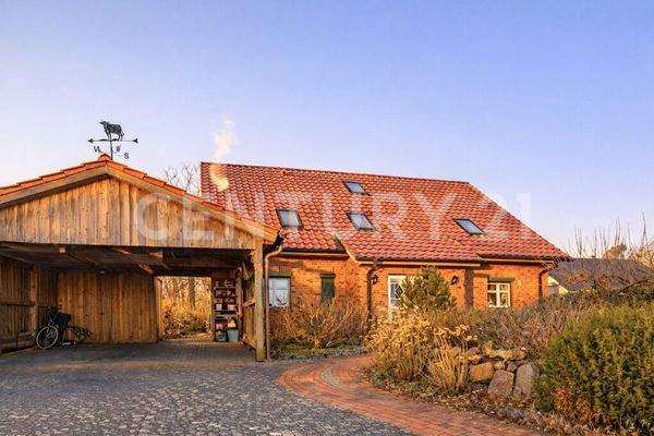 Auffahrt und Doppelcarport