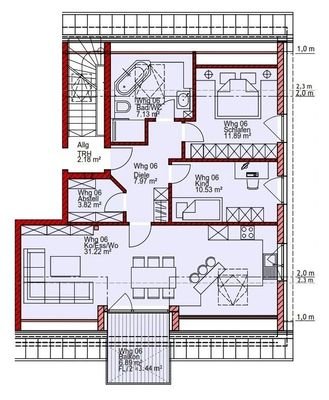 Grundriss Wohnung 6