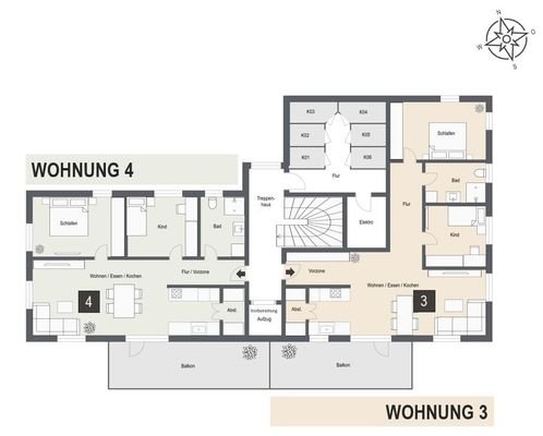 Wohnung 3 und 4