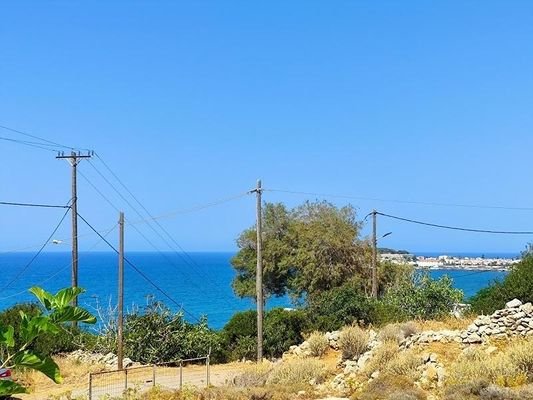 Kreta, Rethymno: Investitionsgrundstück mit Meerblick nahe Stadtzentrum zu verkaufen