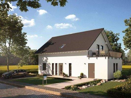 Hausansicht Vorne rechts Beisp