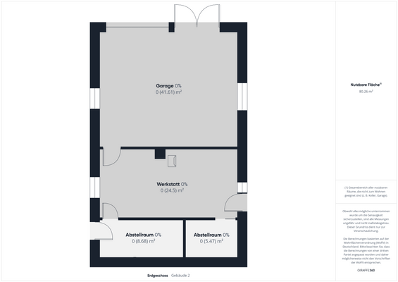 Garage mit Werkstatt