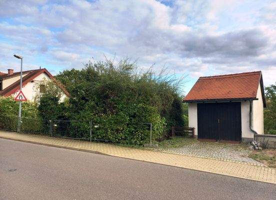 Gesamtansicht Straßenseite und Garage