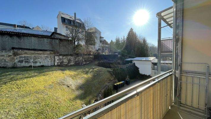 Blick vom Balkon