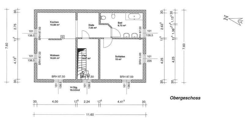 Grundriss Obergeschoss