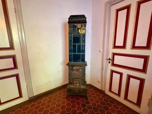 Kaminofen in der Diele