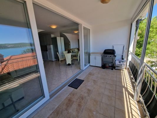 Insel Krk - Apartment mit Meerblick 60 m vom Stran