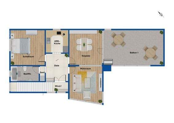 Grundriss Obergeschoss