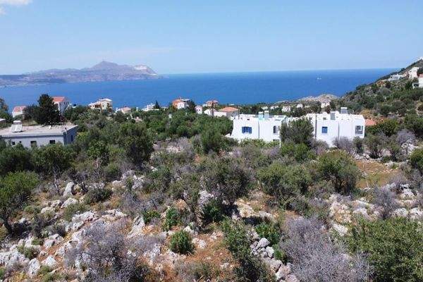 Kreta, Kokkino Chorio: Grundstück mit unverbautem Meerblick zu verkaufen