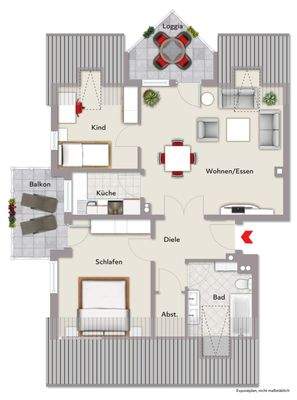 Grundriss Dachgeschoss ETW