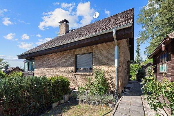 Seitenansicht des Hauses