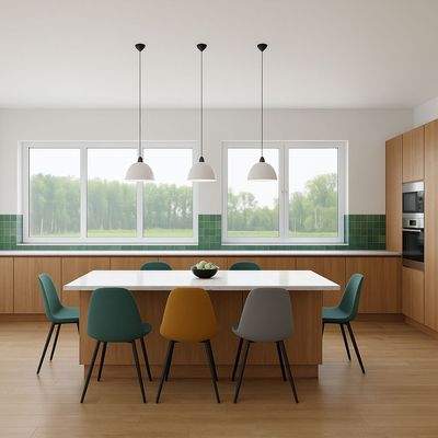 Küche-Esszimmer 3D-Visualisierung