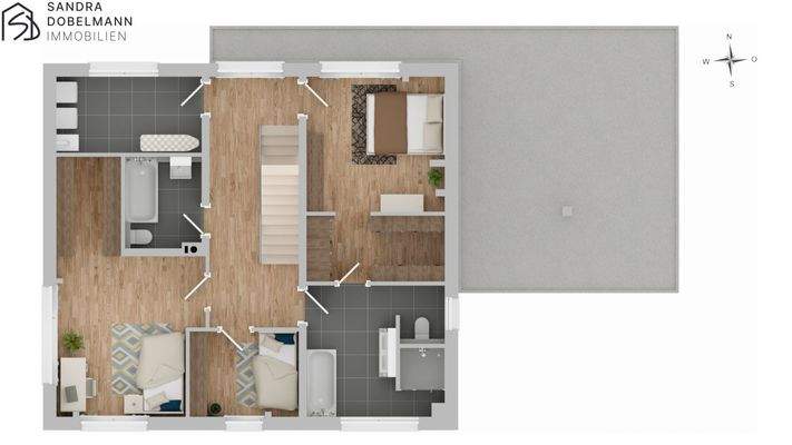 Wohnbeispiel OG mit Hauswirtschaftsraum