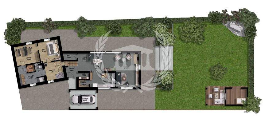 Erdgeschoss mit Garten