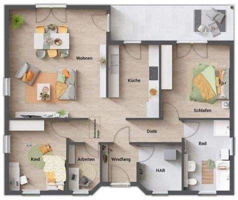 Grundriss Arbeitszimmer