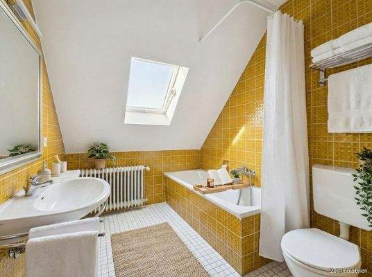 Wannenbad mit KI gestaltet