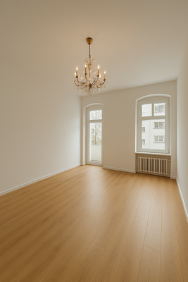 Wohnzimmer mit Balkon