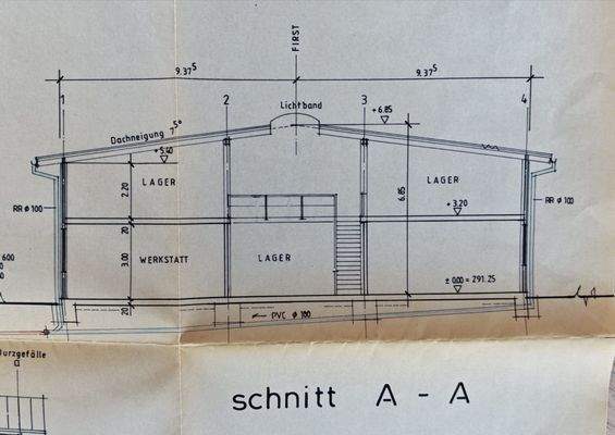 Schnitt Werkhalle 