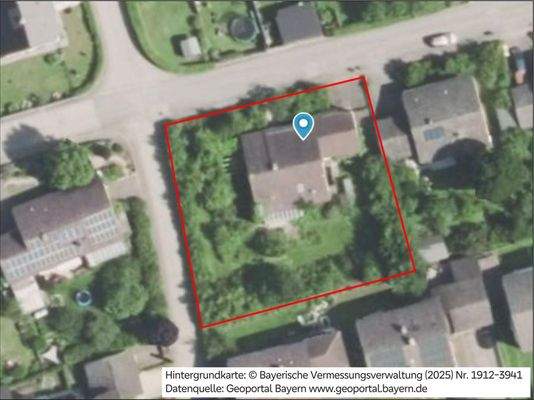 Luftbild mit Grenzen