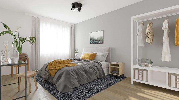 Visualisierung des Schlafzimmers der Ferienwohnung