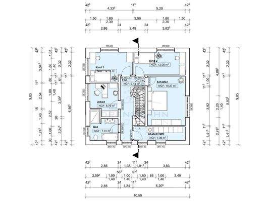 Grundriss Obergeschoss