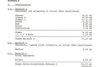 Wohnflächenberechnung