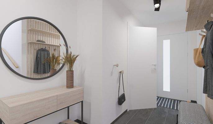 Visualisierung des Flures des Doppelhauses