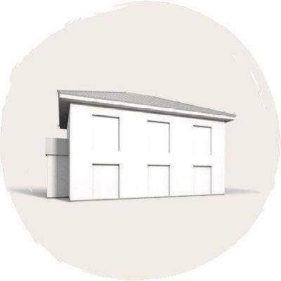 Home 13 Variante zwei Vollgeschoss Walmdach und Putzbalkon