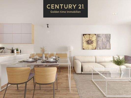 Unverbindliche Visualisierung Wohn-/Essbereich