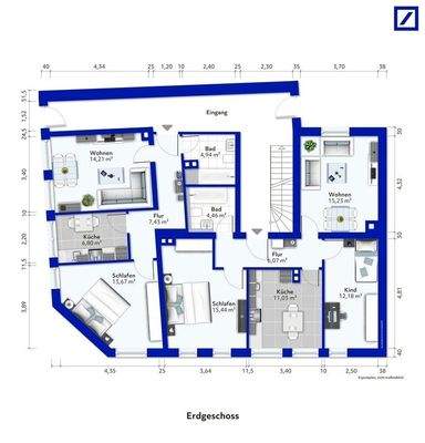 farbiger Grundriss EG